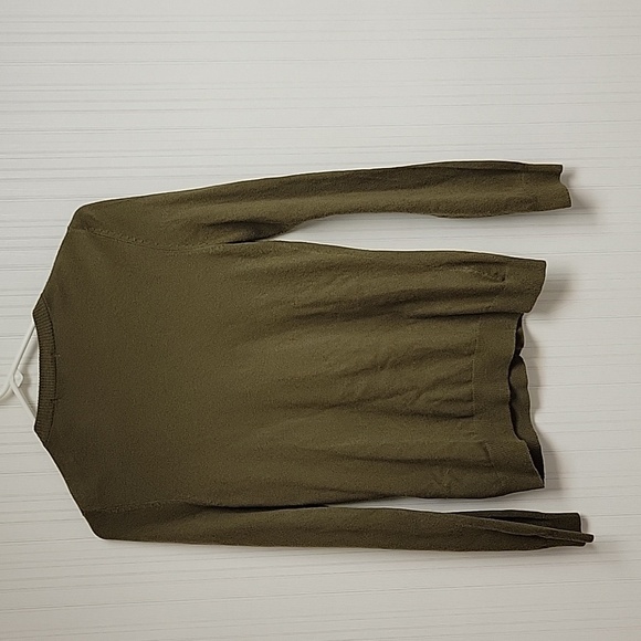 Boden moss green hook eye cardigan embellished sz 6 - Picture 5 of 6